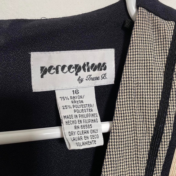 Vintage Navy Dress PERCEPTIONS - Picture 5 of 5